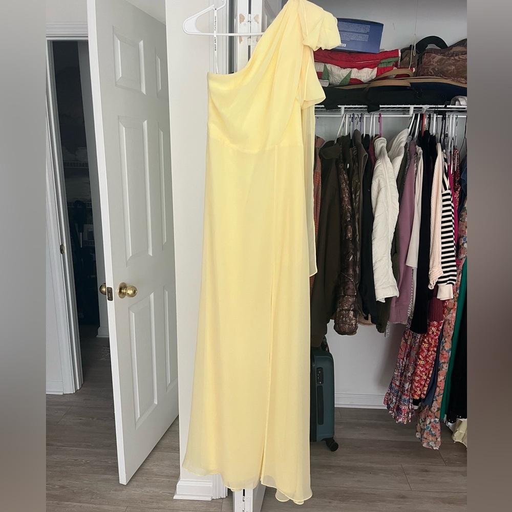 Birdy Grey Melissa One shoulder chiffon dress